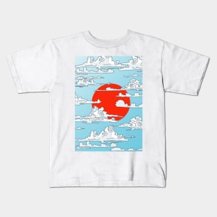 Japan rishing sun Kids T-Shirt